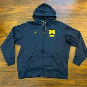 Lightweight Jordan Dri-fit Michigan Zip Up Jacket XXL